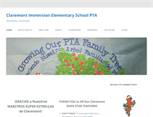 Tablet Screenshot of claremontpta.org
